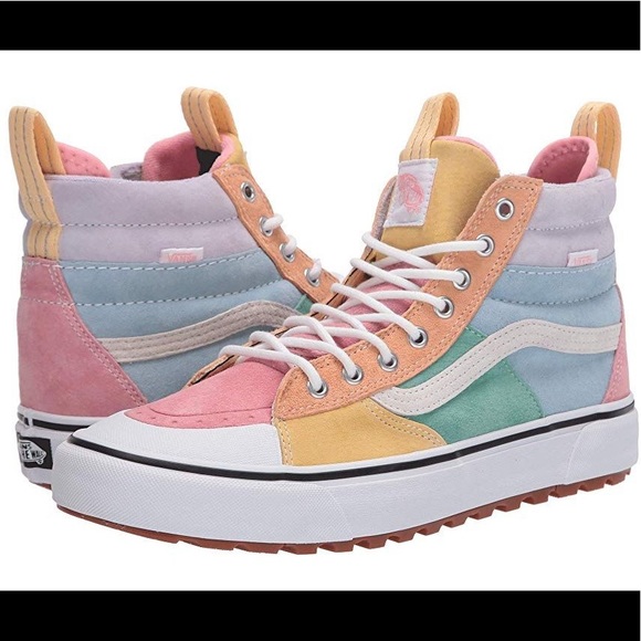 pastel rainbow vans